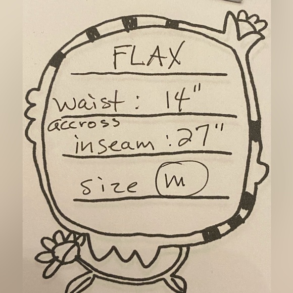 FLAX soft subtle stripe pin wale Olive pants trousers wide leg high waist Sz. M - Picture 7 of 7